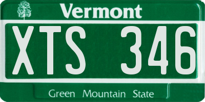VT license plate XTS346