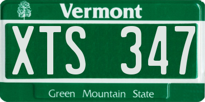 VT license plate XTS347