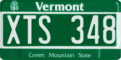 VT license plate XTS348