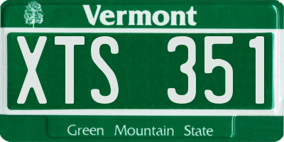 VT license plate XTS351
