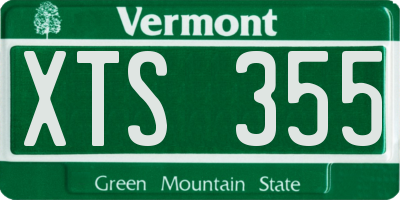 VT license plate XTS355