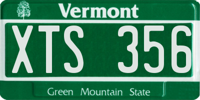 VT license plate XTS356