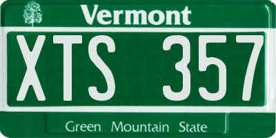 VT license plate XTS357