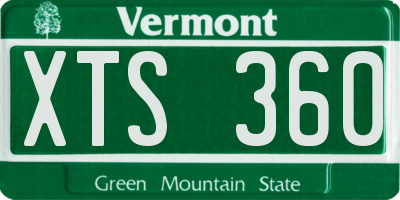VT license plate XTS360