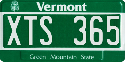 VT license plate XTS365
