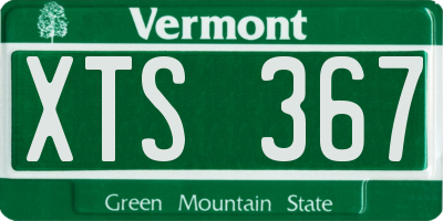 VT license plate XTS367
