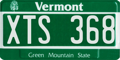VT license plate XTS368