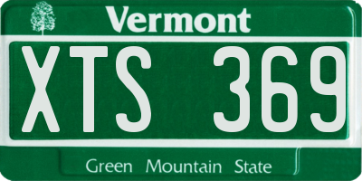 VT license plate XTS369