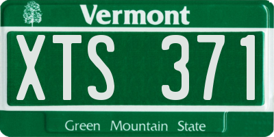 VT license plate XTS371