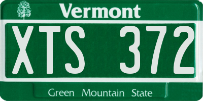 VT license plate XTS372