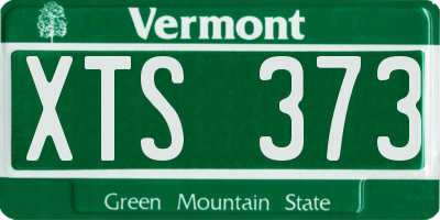 VT license plate XTS373