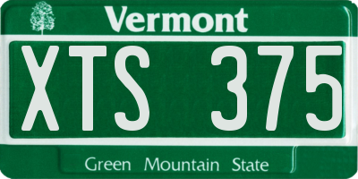 VT license plate XTS375