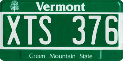 VT license plate XTS376