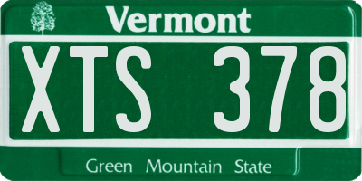 VT license plate XTS378
