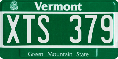VT license plate XTS379