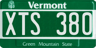 VT license plate XTS380