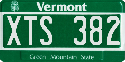 VT license plate XTS382