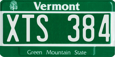 VT license plate XTS384
