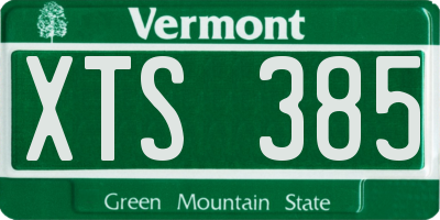 VT license plate XTS385