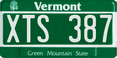 VT license plate XTS387
