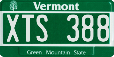 VT license plate XTS388