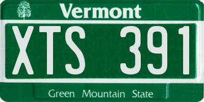 VT license plate XTS391
