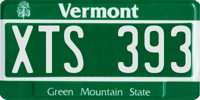VT license plate XTS393