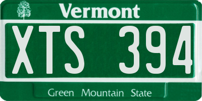 VT license plate XTS394