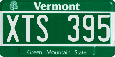 VT license plate XTS395