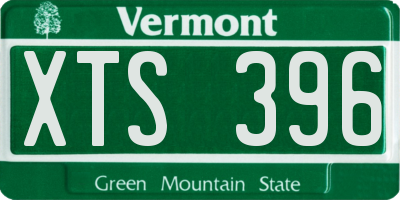 VT license plate XTS396