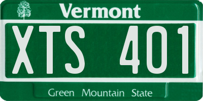 VT license plate XTS401