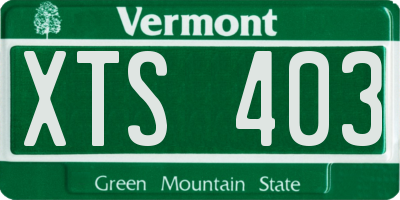 VT license plate XTS403