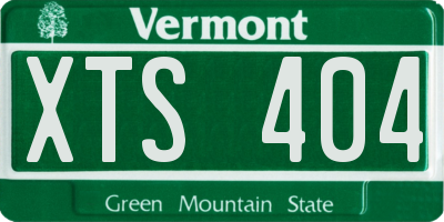 VT license plate XTS404