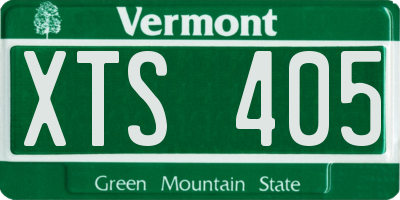 VT license plate XTS405
