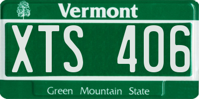 VT license plate XTS406