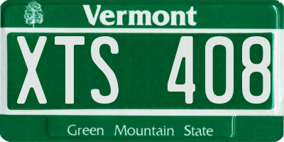 VT license plate XTS408