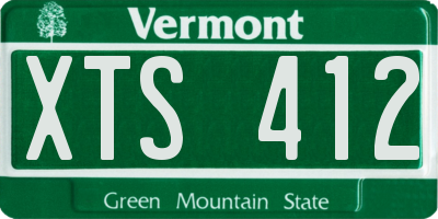 VT license plate XTS412
