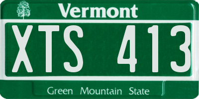 VT license plate XTS413