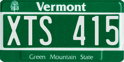 VT license plate XTS415
