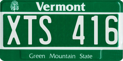 VT license plate XTS416