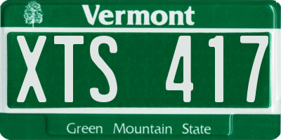 VT license plate XTS417
