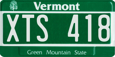 VT license plate XTS418