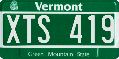 VT license plate XTS419