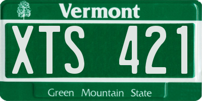 VT license plate XTS421