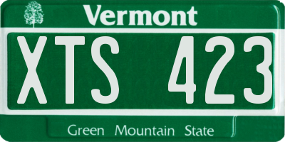 VT license plate XTS423
