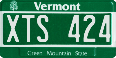 VT license plate XTS424