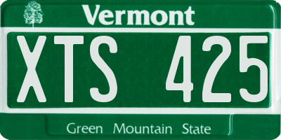 VT license plate XTS425
