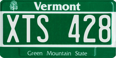 VT license plate XTS428