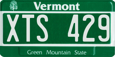 VT license plate XTS429