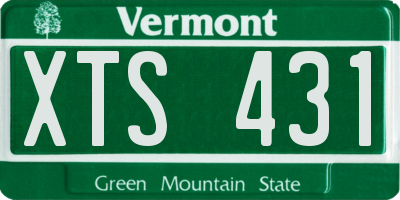 VT license plate XTS431